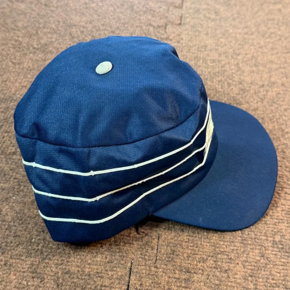 Vintage Chicago White Sox MLB Annco Painter Hat Navy Blue Stripe Snapback Large